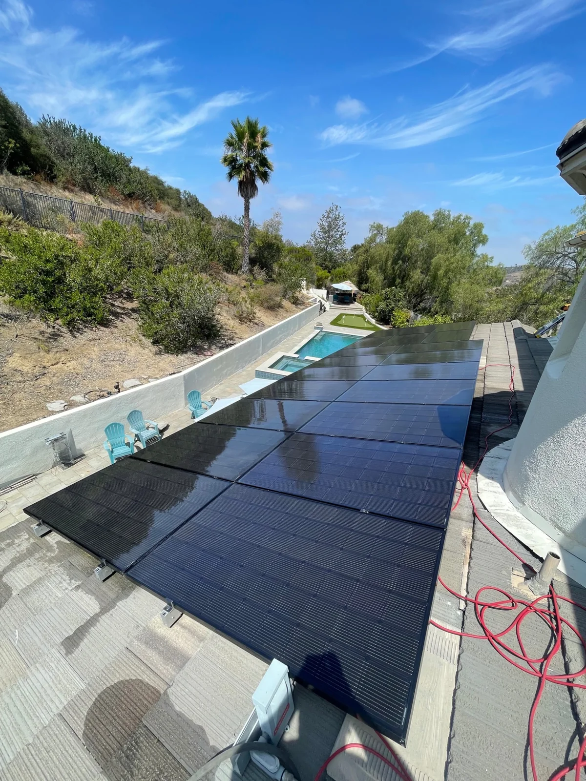 Clean solar panels after professional service